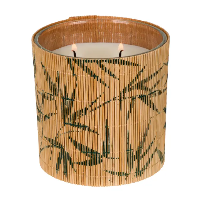 VELA 10 CM ARÁLIA - BAMBU/BRANCO - Foto 2