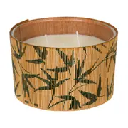 VELA POTE 13 CM ARÁLIA - BAMBU/BRANCO - Foto 1