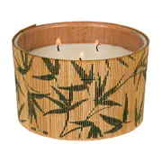 VELA POTE 13 CM ARÁLIA - BAMBU/BRANCO - Foto 2