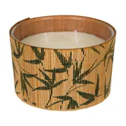 VELA POTE 13 CM ARÁLIA - BAMBU/BRANCO - Foto 3