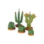 ADORNO MESA COROA DE FRADE COM 3 CACTOS - VERDE/TERRACOTA - Foto 6