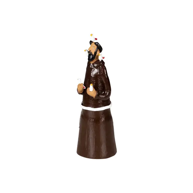 ADORNO MESA 14 CM SÃO FRANCISCO DE ASSIS - MARROM/MULTICOR - Foto 2