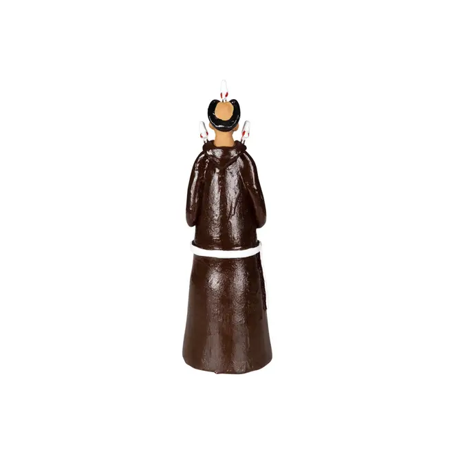 ADORNO MESA 14 CM SÃO FRANCISCO DE ASSIS - MARROM/MULTICOR - Foto 4