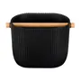 PORTA-UTENSÍLIOS WARRI - PRETO/BAMBU - Foto 1
