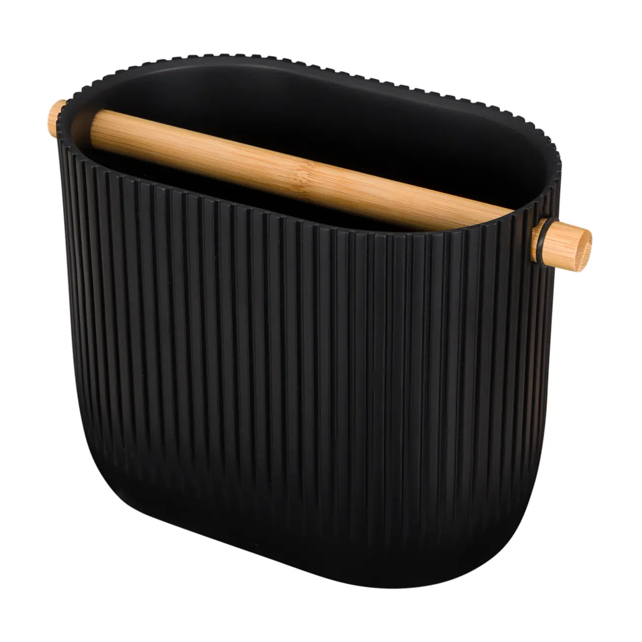 PORTA-UTENSÍLIOS WARRI - PRETO/BAMBU - Foto 2