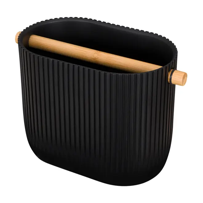 PORTA-UTENSÍLIOS WARRI - PRETO/BAMBU - Foto 2