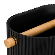 PORTA-UTENSÍLIOS WARRI - PRETO/BAMBU - Foto 4