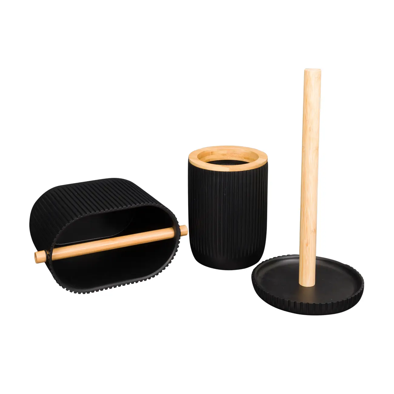 PORTA-UTENSÍLIOS WARRI - PRETO/BAMBU - Foto 5