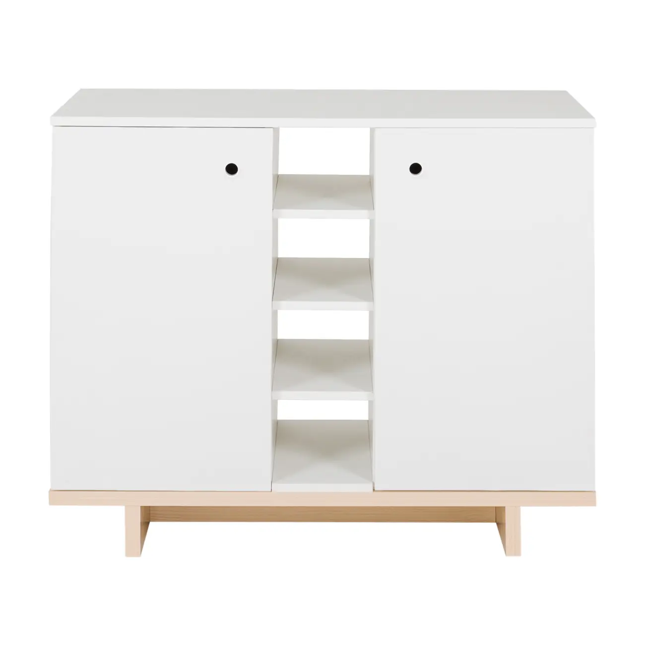BUFFET 2 PORTAS 90 CM X 39 CM STAND - BRANCO/NATURAL WASHED - Foto 1
