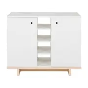 BUFFET 2 PORTAS 90 CM X 39 CM STAND - BRANCO/NATURAL WASHED - Foto 1