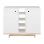 BUFFET 2 PORTAS 90 CM X 39 CM STAND - BRANCO/NATURAL WASHED - Foto 1