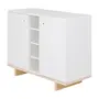 BUFFET 2 PORTAS 90 CM X 39 CM STAND - BRANCO/NATURAL WASHED - Foto 2
