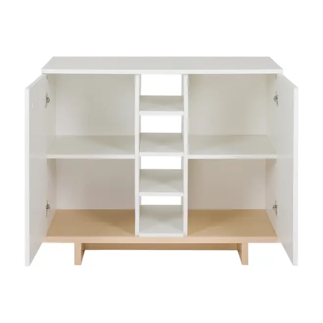 BUFFET 2 PORTAS 90 CM X 39 CM STAND - BRANCO/NATURAL WASHED - Foto 3