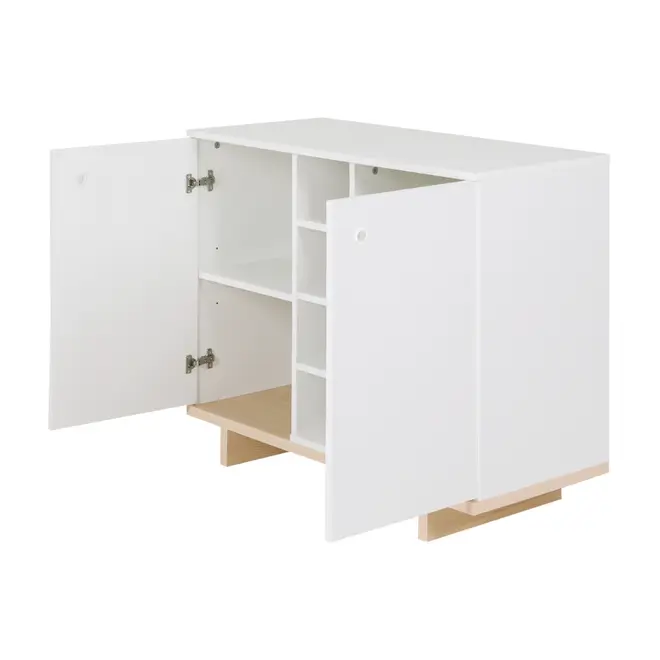 BUFFET 2 PORTAS 90 CM X 39 CM STAND - BRANCO/NATURAL WASHED - Foto 4
