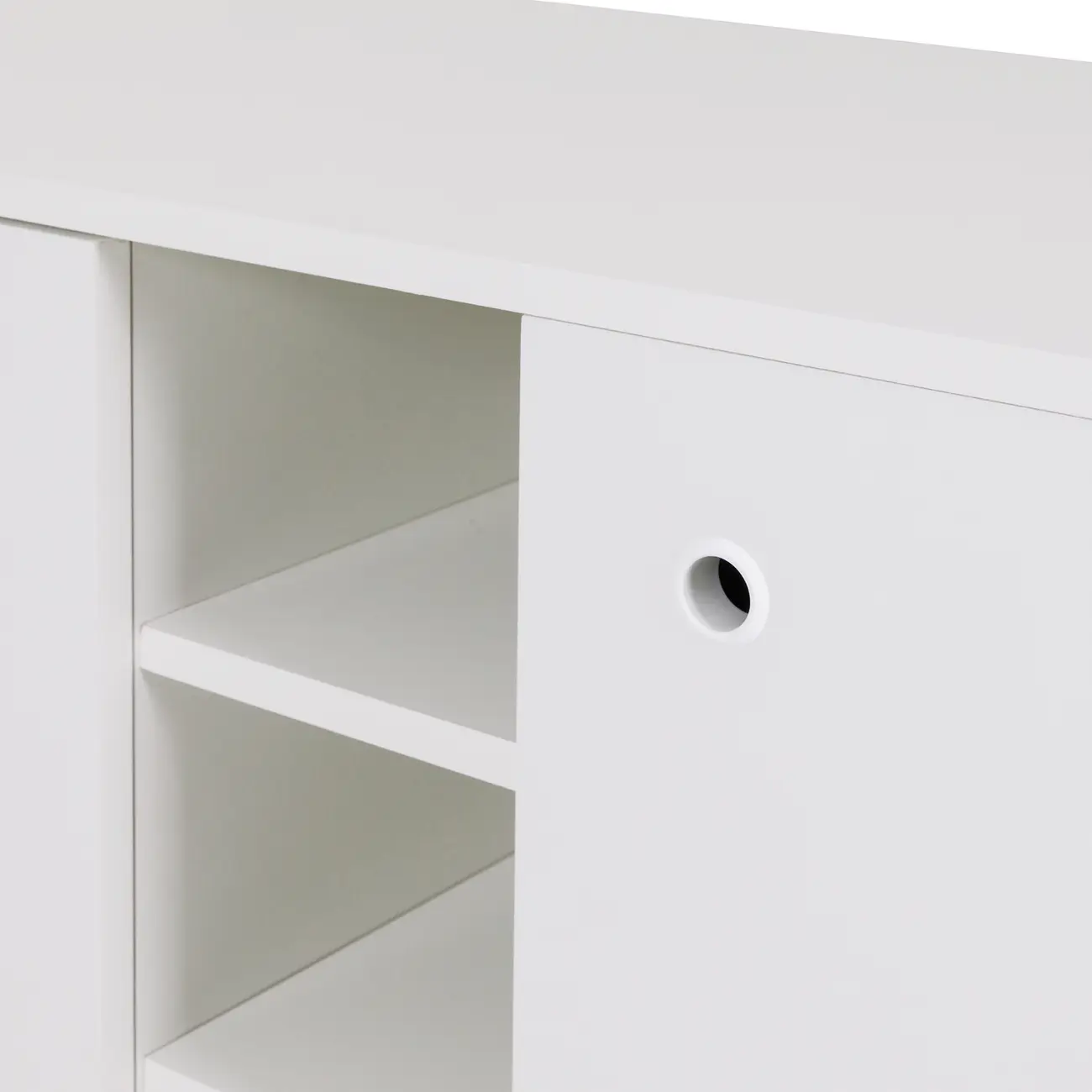 BUFFET 2 PORTAS 90 CM X 39 CM STAND - BRANCO/NATURAL WASHED - Foto 7