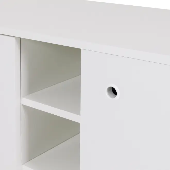 BUFFET 2 PORTAS 90 CM X 39 CM STAND - BRANCO/NATURAL WASHED - Foto 7