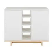BUFFET 2 PORTAS 90 CM X 39 CM STAND - BRANCO/NATURAL WASHED - Foto 9