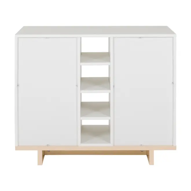 BUFFET 2 PORTAS 90 CM X 39 CM STAND - BRANCO/NATURAL WASHED - Foto 9