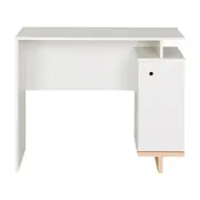 ESCRIVANINHA 1 PORTA 90 CM X 40 CM STAND - BRANCO/NATURAL WASHED - Foto 1