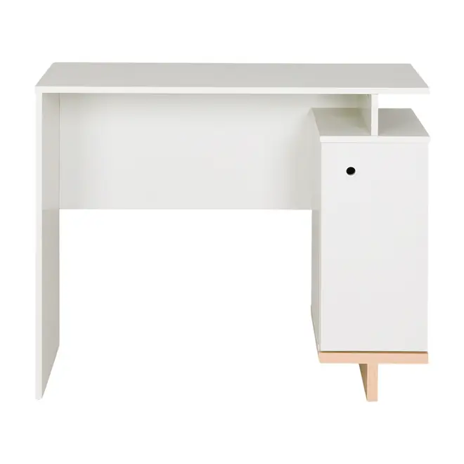 ESCRIVANINHA 1 PORTA 90 CM X 40 CM STAND - BRANCO/NATURAL WASHED - Foto 1