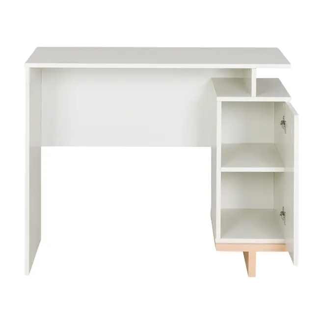 ESCRIVANINHA 1 PORTA 90 CM X 40 CM STAND - BRANCO/NATURAL WASHED - Foto 2