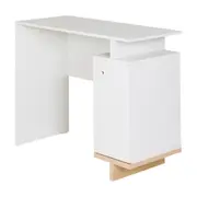 ESCRIVANINHA 1 PORTA 90 CM X 40 CM STAND - BRANCO/NATURAL WASHED - Foto 3
