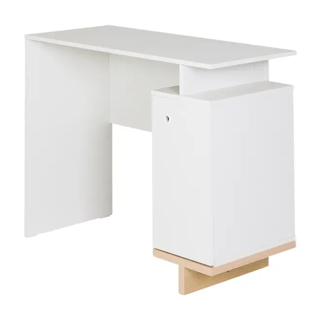 ESCRIVANINHA 1 PORTA 90 CM X 40 CM STAND - BRANCO/NATURAL WASHED - Foto 3