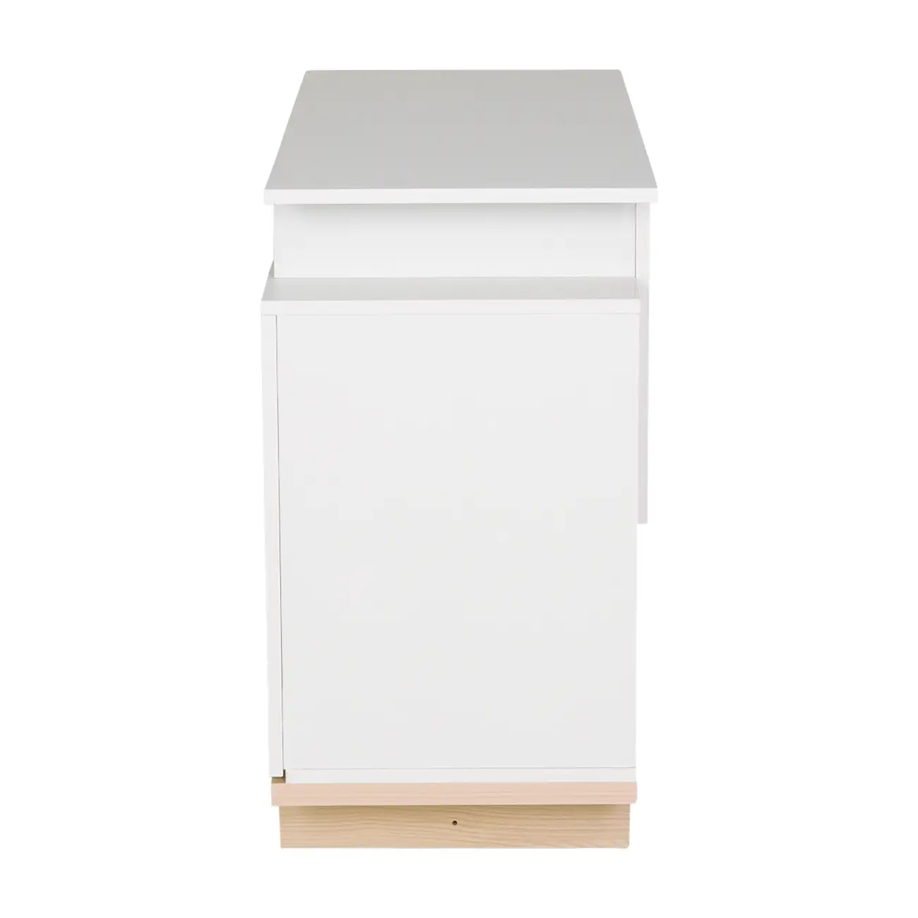 ESCRIVANINHA 1 PORTA 90 CM X 40 CM STAND - BRANCO/NATURAL WASHED - Foto 5