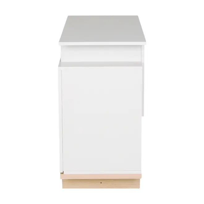 ESCRIVANINHA 1 PORTA 90 CM X 40 CM STAND - BRANCO/NATURAL WASHED - Foto 5