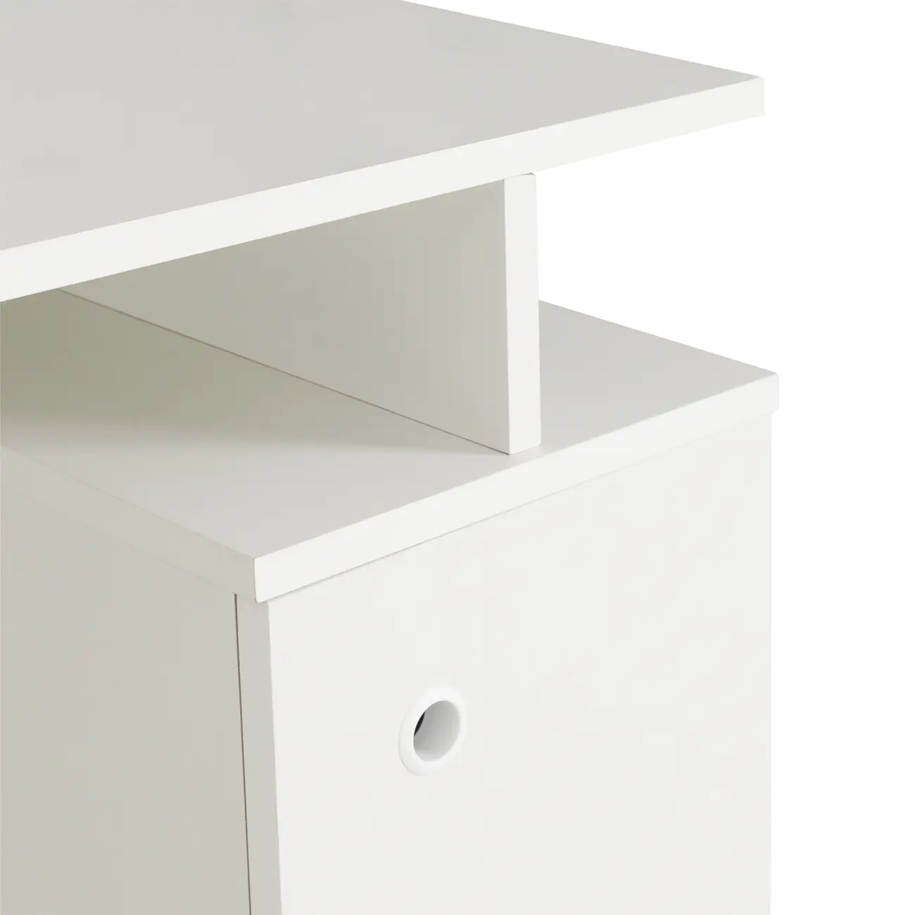 ESCRIVANINHA 1 PORTA 90 CM X 40 CM STAND - BRANCO/NATURAL WASHED - Foto 7