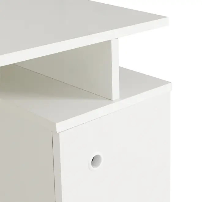 ESCRIVANINHA 1 PORTA 90 CM X 40 CM STAND - BRANCO/NATURAL WASHED - Foto 7
