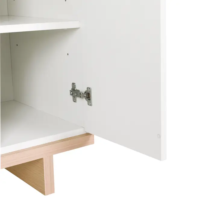 ESCRIVANINHA 1 PORTA 90 CM X 40 CM STAND - BRANCO/NATURAL WASHED - Foto 9