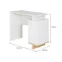 ESCRIVANINHA 1 PORTA 90 CM X 40 CM STAND - BRANCO/NATURAL WASHED - Foto 11