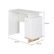 ESCRIVANINHA 1 PORTA 90 CM X 40 CM STAND - BRANCO/NATURAL WASHED - Foto 11