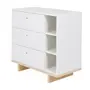 CÔMODA 3 GAVETAS 80 CM X 39 CM STAND - BRANCO/NATURAL WASHED - Foto 2