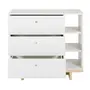 CÔMODA 3 GAVETAS 80 CM X 39 CM STAND - BRANCO/NATURAL WASHED - Foto 3