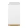 CÔMODA 3 GAVETAS 80 CM X 39 CM STAND - BRANCO/NATURAL WASHED - Foto 5