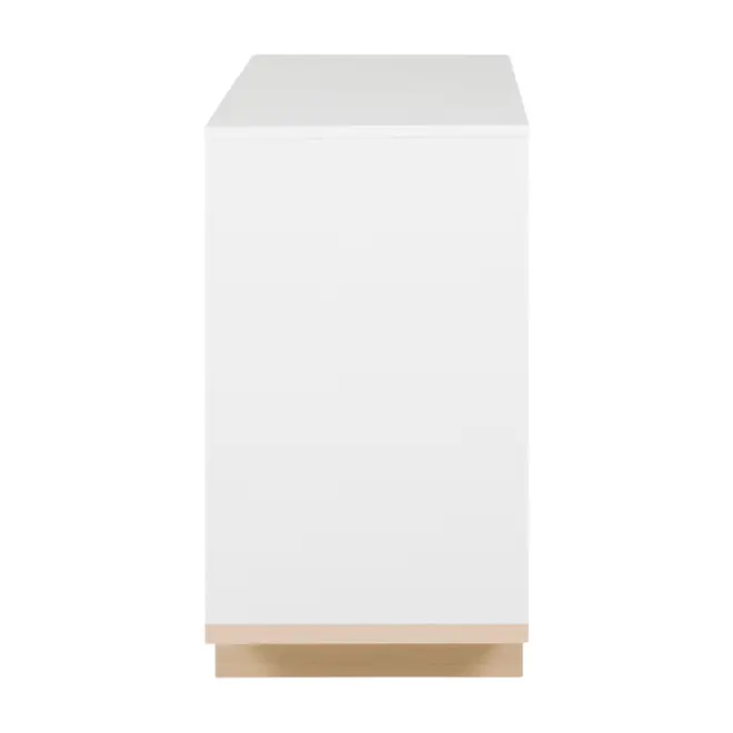 CÔMODA 3 GAVETAS 80 CM X 39 CM STAND - BRANCO/NATURAL WASHED - Foto 5