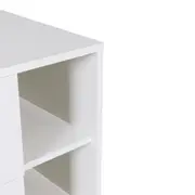 CÔMODA 3 GAVETAS 80 CM X 39 CM STAND - BRANCO/NATURAL WASHED - Foto 8