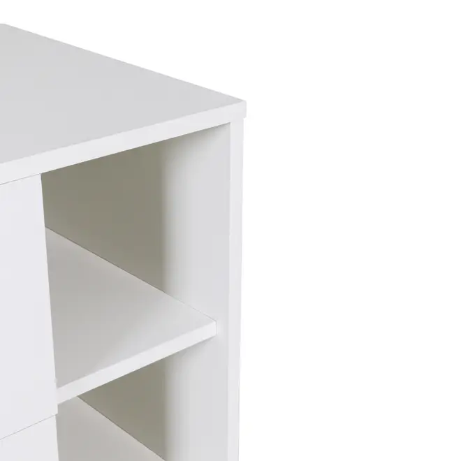 CÔMODA 3 GAVETAS 80 CM X 39 CM STAND - BRANCO/NATURAL WASHED - Foto 8