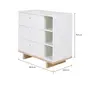 CÔMODA 3 GAVETAS 80 CM X 39 CM STAND - BRANCO/NATURAL WASHED - Foto 10