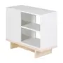 MESA LATERAL 25 CM X 60 CM STAND - BRANCO/NATURAL WASHED - Foto 2