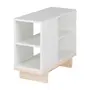 MESA LATERAL 25 CM X 60 CM STAND - BRANCO/NATURAL WASHED - Foto 3