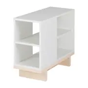 MESA LATERAL 25 CM X 60 CM STAND - BRANCO/NATURAL WASHED - Foto 3