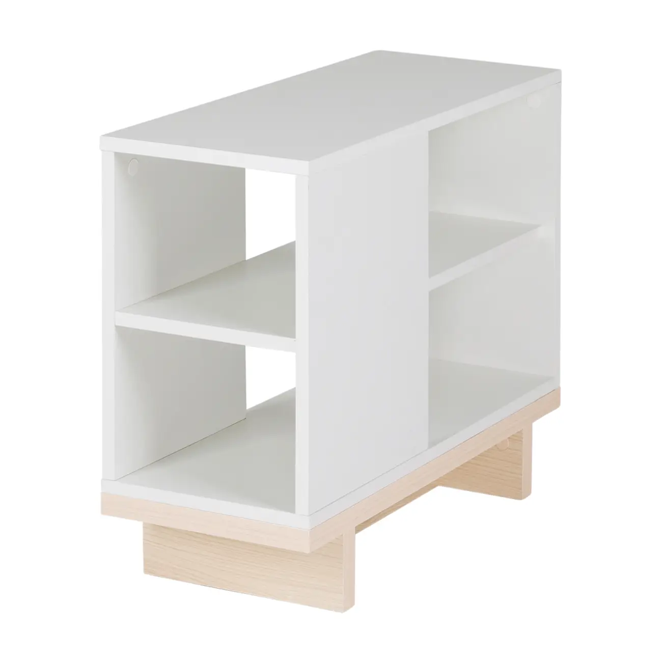MESA LATERAL 25 CM X 60 CM STAND - BRANCO/NATURAL WASHED - Foto 3