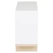 MESA LATERAL 25 CM X 60 CM STAND - BRANCO/NATURAL WASHED - Foto 4