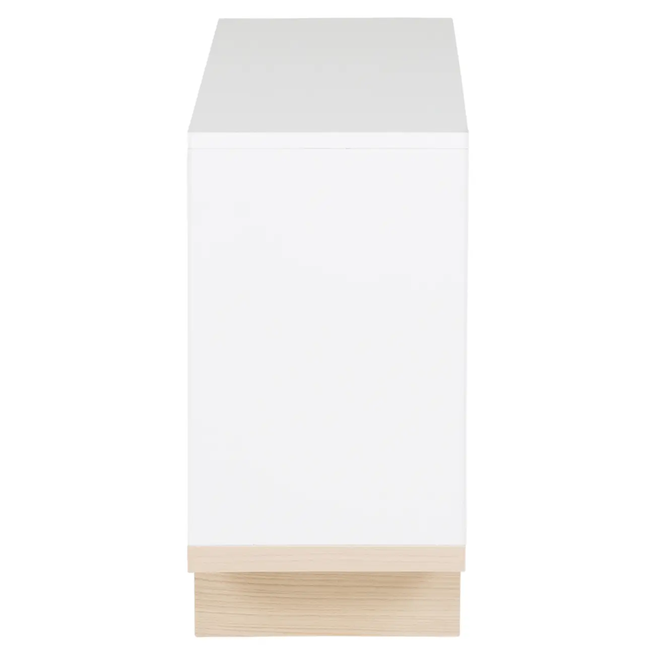 MESA LATERAL 25 CM X 60 CM STAND - BRANCO/NATURAL WASHED - Foto 4