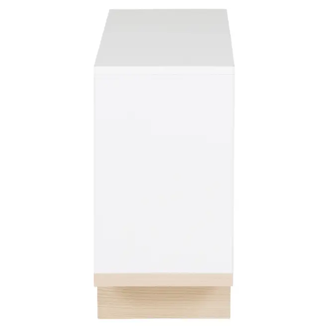 MESA LATERAL 25 CM X 60 CM STAND - BRANCO/NATURAL WASHED - Foto 4
