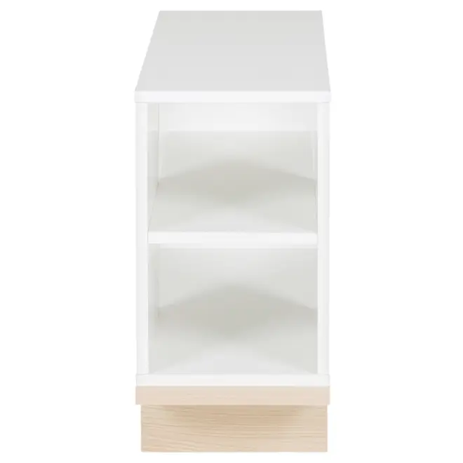 MESA LATERAL 25 CM X 60 CM STAND - BRANCO/NATURAL WASHED - Foto 5