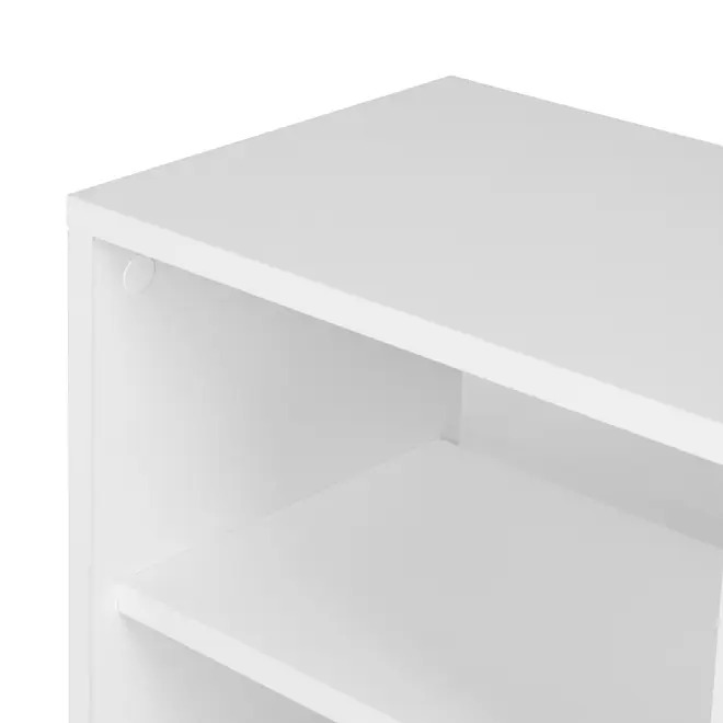MESA LATERAL 25 CM X 60 CM STAND - BRANCO/NATURAL WASHED - Foto 6